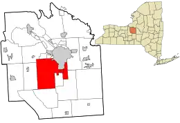 Location in Onondaga County and the state of New York.