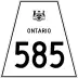 Highway 585 marker