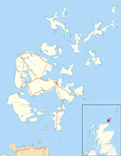 Ness of Brodgar is located in Orkney Islands