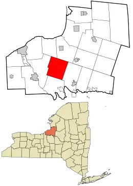 Location in Oswego County and the state of New York.
