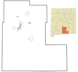 Location of Cloudcroft, New Mexico