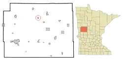 Location of Dent, Minnesota