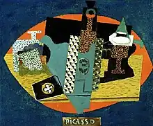 Pablo Picasso, 1916, L'anis del mono (Bottle of Anis del Mono), oil on canvas, 46 x 54.6 cm, Detroit Institute of Arts, Michigan