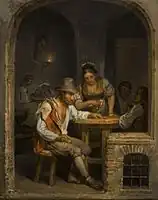 Osteria in art: Aleksander Lauréus (1793–1823) oil painting from 1820, Roman Osteria from Pori Art Museum (Finnish: Porin taidemuseo, Swedish: Björneborgs konstmuseum). Pori Art Museum is a museum of contemporary and modern art museum in Pori (Swedish: Björneborg), Finland.