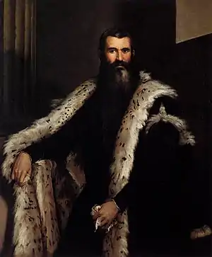 Paolo VeronesePortrait of a Gentleman in a Fur. 140 × 107 cm.