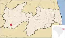 Location in Paraíba state