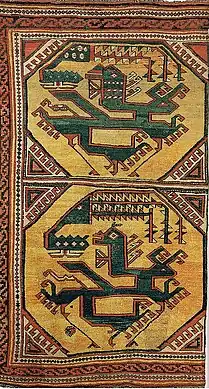 Phoenix and Dragon carpet, 164 x 91 cm, Anatolia, circa 1500, Pergamon Museum, Berlin