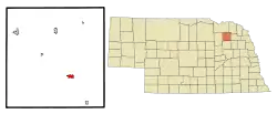 Location of Pierce, Nebraska