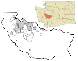 Location of Greenwater, Washington