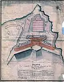 Plano del Castillo del Morro situado á la entrada del Puerto de la Habana