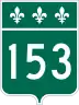 Route 153 marker