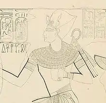 Detail of Ramesses X a sketch of KV18 by Karl Richard Lepsius