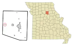 Location of Clifton Hill, Missouri