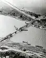 The Duong River Bridge being repaired after the Operation Linebacker in 1972