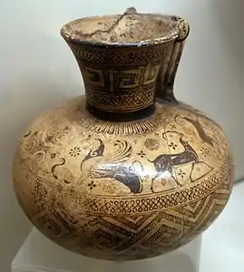 Oinochoe in the Wild Goat style. National Etruscan Museum