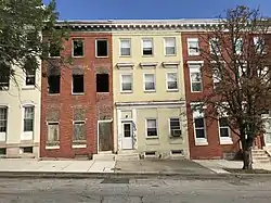 Rowhouses on the 1000 block of N. Caroline Street in Gay Street, Baltimore