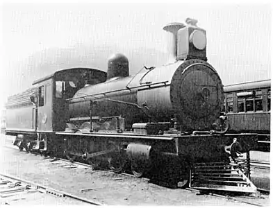 Ex CGR Midland System 6th Class no. 609, renumbered to CGR no. 549 and later SAR Class 6H no. 631, with a large headlight