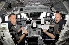 Photo of STS-108 commander Dominic L. Pudwill Gorie and pilot Mark Kelly