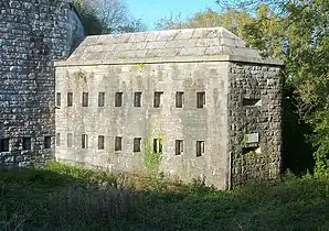 Caponier, Scraesdon Fort, Cornwall, United Kingdom