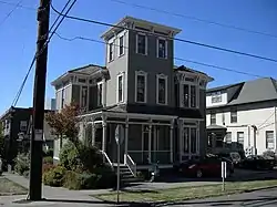 The Italianate Ward House (520 E Denny Way) was built in 1882 at 1025 Pike Street on First Hill, then rotated to face Boren Avenue as 1427 Boren Avenue, and moved to its current Capitol Hill location in 1986, but the exterior is otherwise very little altered.