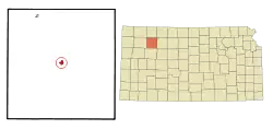 Location within Sheridan County and Kansas