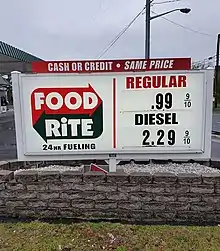 Signage for Snow Hill Food Rite