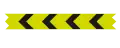 Extended curve alignment marker / 'Waveline' (Bend to left; right if chevrons are reversed)
