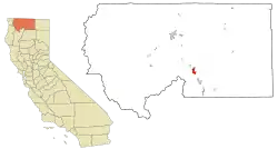 Location in Siskiyou County and the U.S. state of California