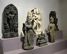 Image 2Six Hinduism deities. Surya, Parvati, Hanuman, Lakshmi, Vishnu, and Indra. All of these statues came from India, except Vishnu (from the Thai-Cambodian border). Various eras. National Museum of Scotland, Edinburgh (from Hindu deities)