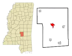 Location of Raleigh, Mississippi