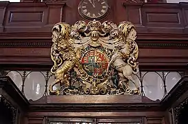 Arms of Charles II in Wren's St Margaret Pattens, London