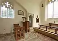 Chancel north side with vestry door