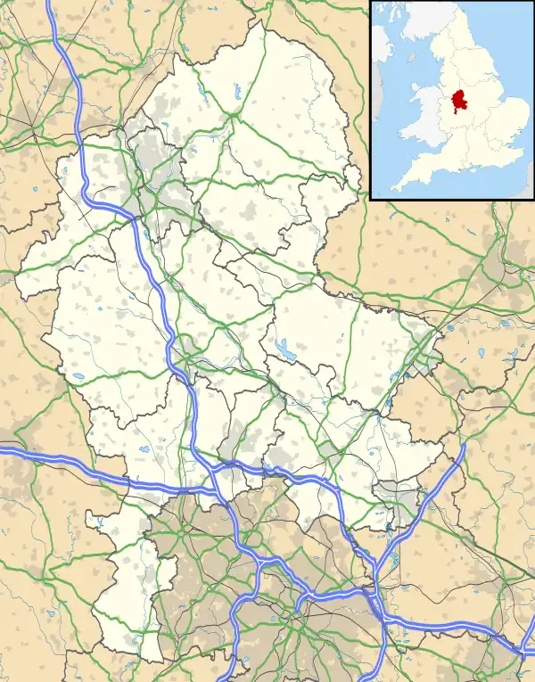 Keele is located in Staffordshire