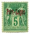 Port Lagos overprint on 5c