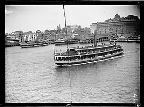 Kiandra, other K-class ferries and Barrenjoey at Circular Quay