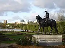 Image 8The statue of Elizabeth II outside the Saskatchewan Legislative Building (from Canadian royal symbols)