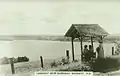 The town of Baddeck can be seen from one of the lookouts on Beinn Bhreagh in a postcard from the 1920s.
