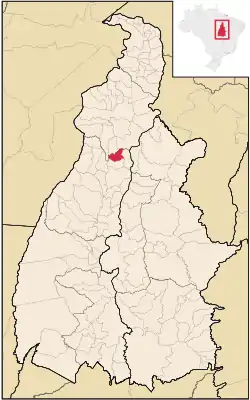 Location in Tocantins state