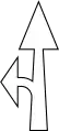 N/ATurn straight or left ahead