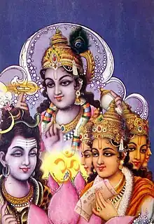 Image 7Shiva (left), Vishnu (middle), and Brahma (right) (from Hindu deities)