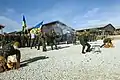 Ukrainian soldiers from the 79th Airmobile Brigade at Camp Bondsteel, 2010