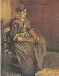 Peasant Woman Sitting on a Chair, 1885,  Private collection (F126)