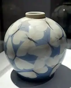 Vase designed by August F. Hallin and Effie Hegermann-Lindencrone (1896)
