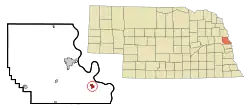 Location of Fort Calhoun, Nebraska