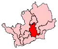 A medium-sized constituency at the centre of the county. It is entirely bounded by other constituencies in the county.