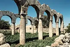 West Church, Burj Haidar (برج حيدر), Syria - Nave colonnades, view from southwest