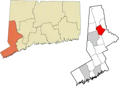 Brookfield's location within the Western Connecticut Planning Region and the state of Connecticut