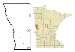 Location of Foxhome, Minnesota