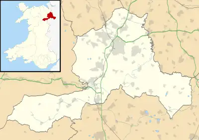 Bersham is located in Wrexham
