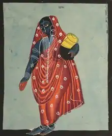 Vishnu as Mohini in the Kalighat style of painting, Cleveland Museum of Art